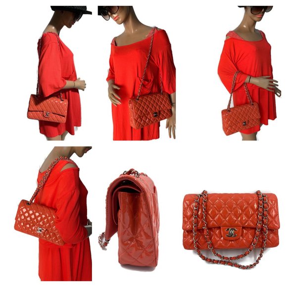 Authentic CHANEL Classic Medium Double Flap Pink Bag SHW - Picture 11 of 17